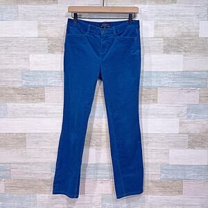 Talbot Simply Flattering Skinny Stretch Corduroy Pants Blue Womens 4P 4 Petite